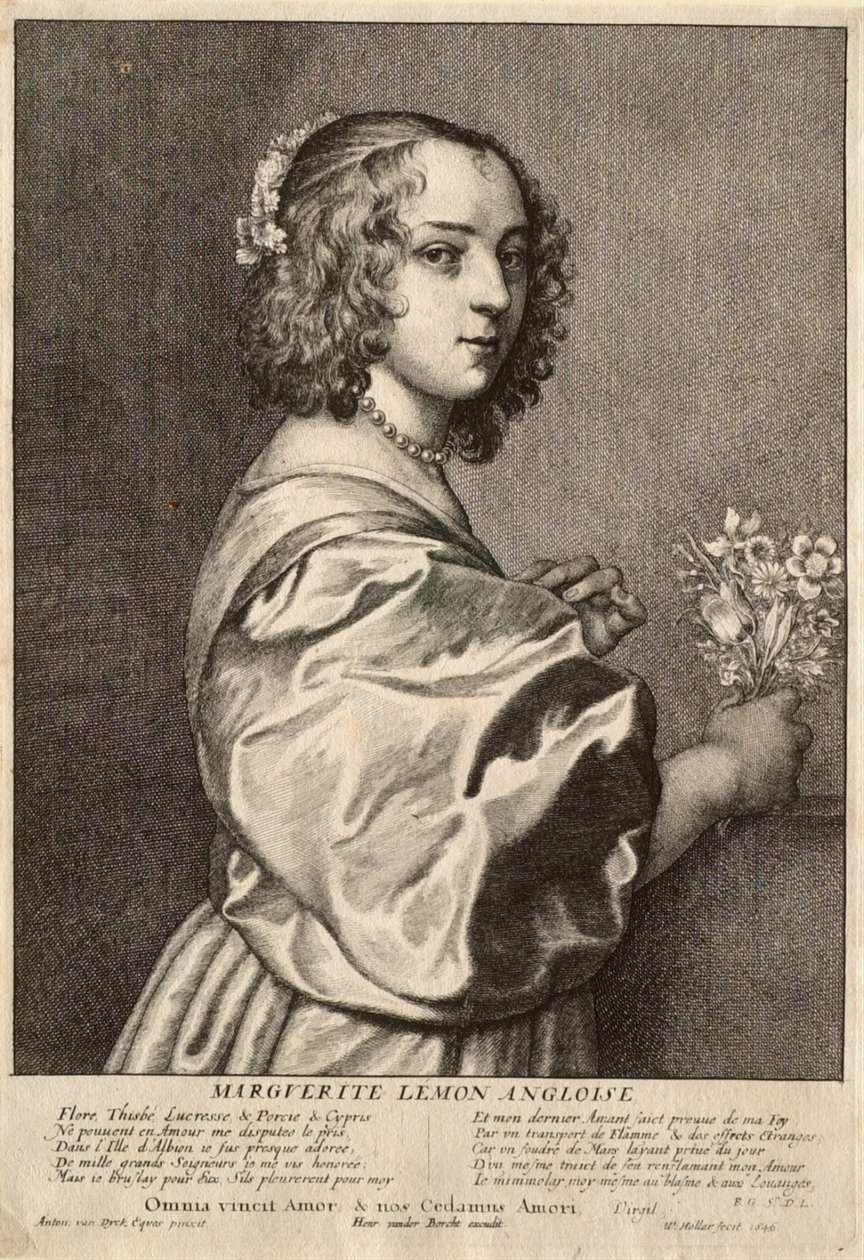 Marguerite Lémon, engelsk kvinde af Wenceslaus Hollar