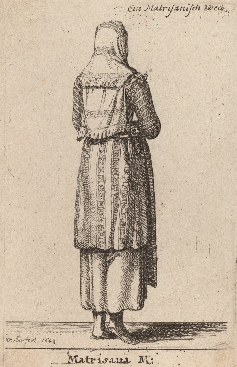 Matrisana M., 1648. af Wenceslaus Hollar