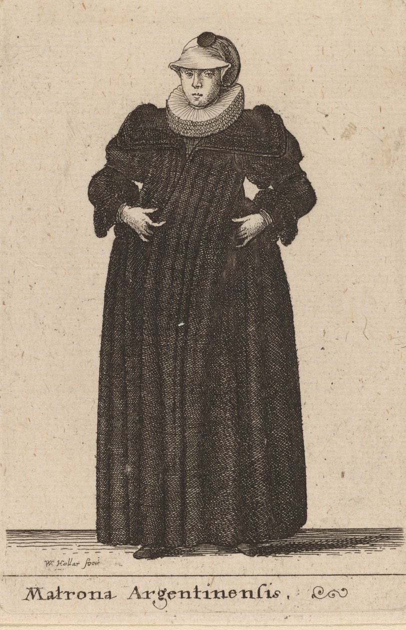 Matrona Argentina, 1642. af Wenceslaus Hollar