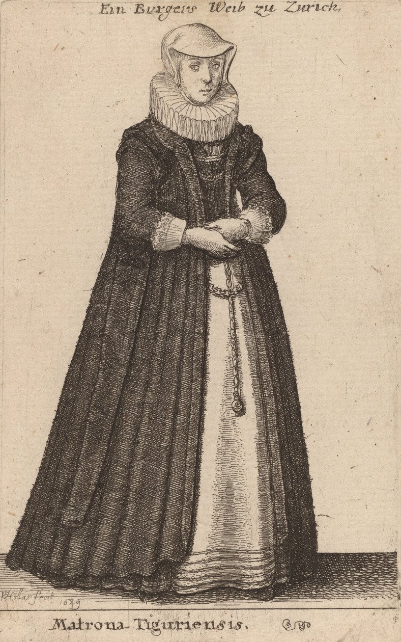 Matrona Tiguriensis, 1649. af Wenceslaus Hollar