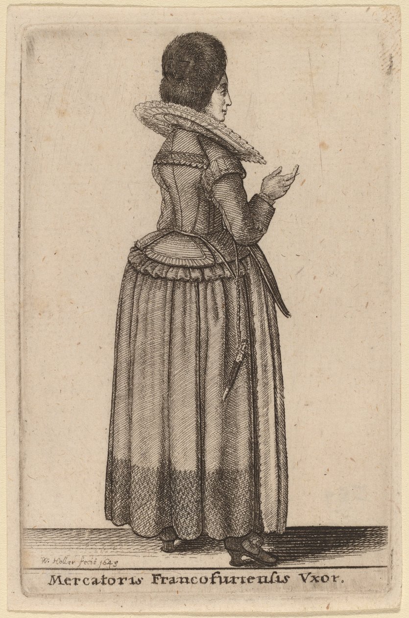 Frankfurts købmands hustru af Wenceslaus Hollar