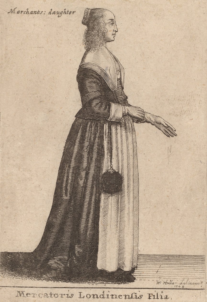 En London-købmands datter, 1643. af Wenceslaus Hollar