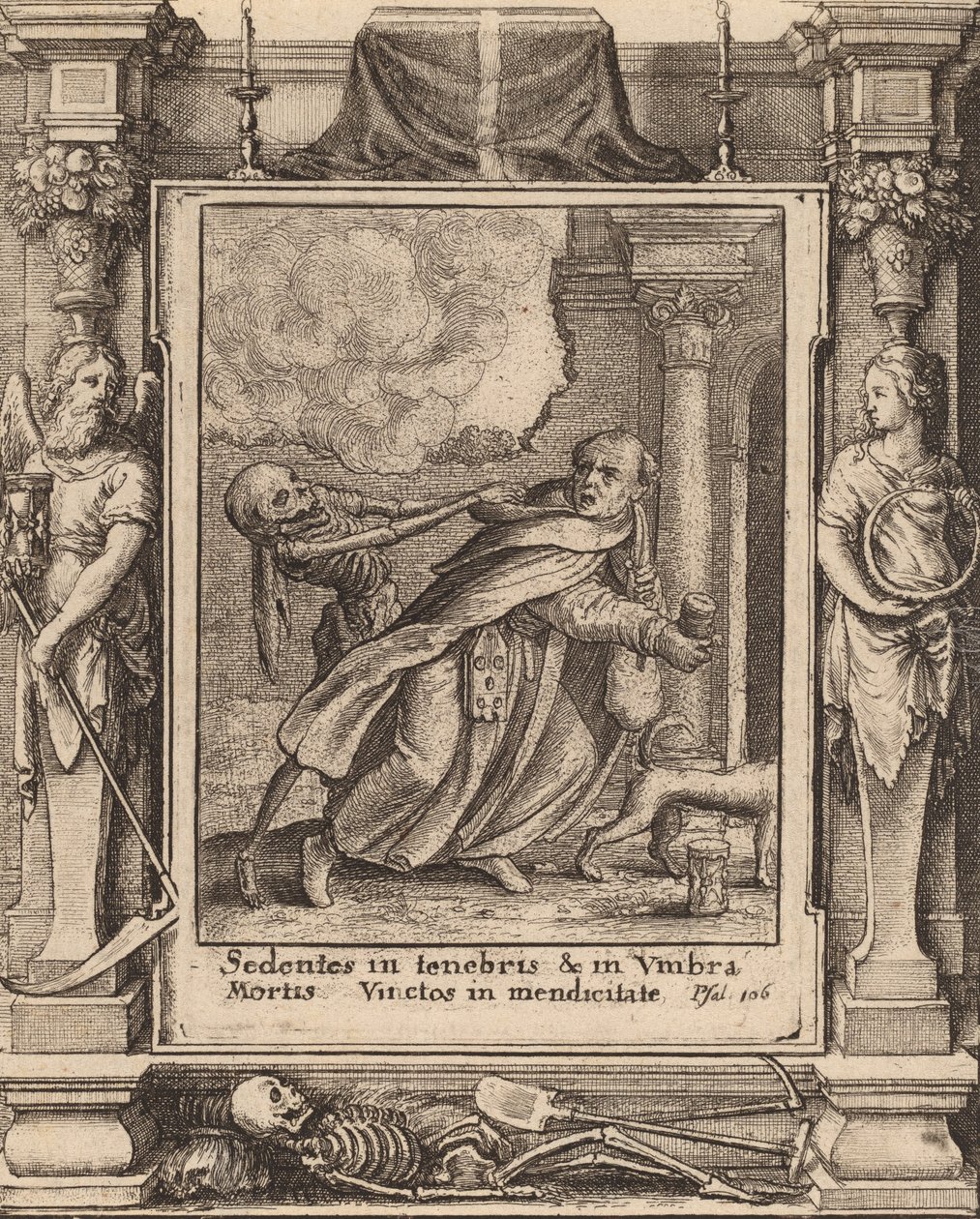 Munk, 1651. af Wenceslaus Hollar