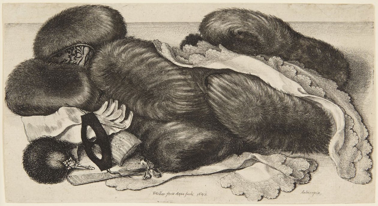 Pelsmuffer og pynt af Wenceslaus Hollar