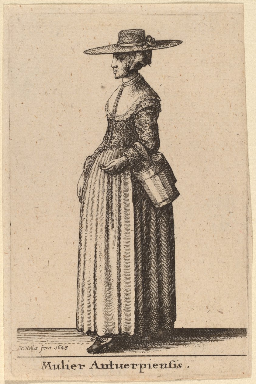 Kvinden i Antwerpen af Wenceslaus Hollar