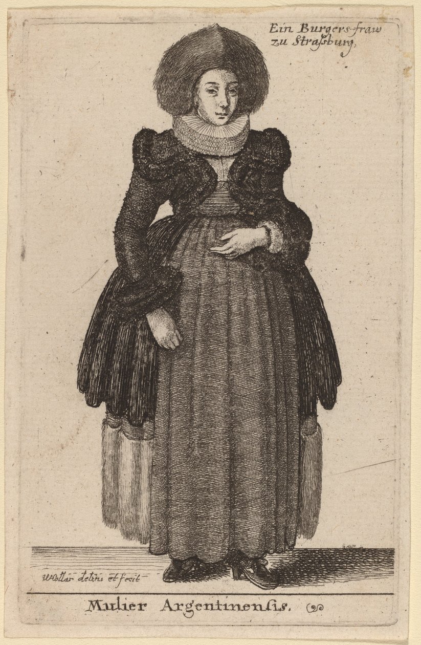 argentinsk kvinde af Wenceslaus Hollar