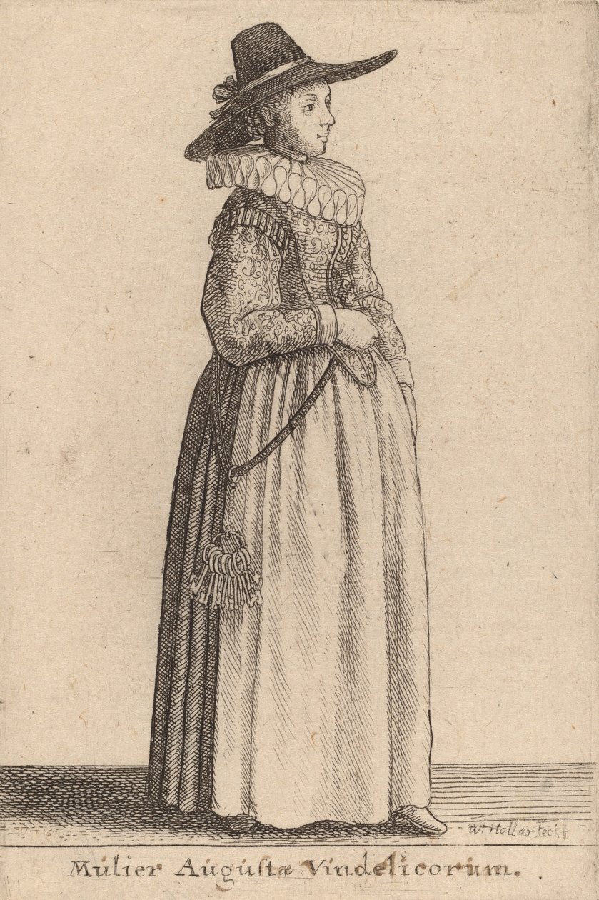 Augusta af Vindelicos hustru. af Wenceslaus Hollar