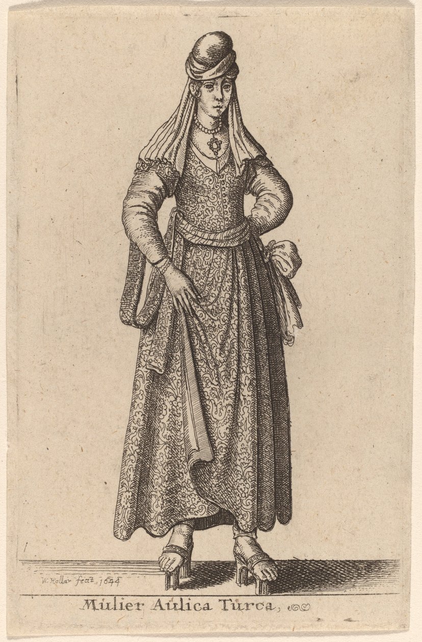 En tyrkisk hofkvinde af Wenceslaus Hollar