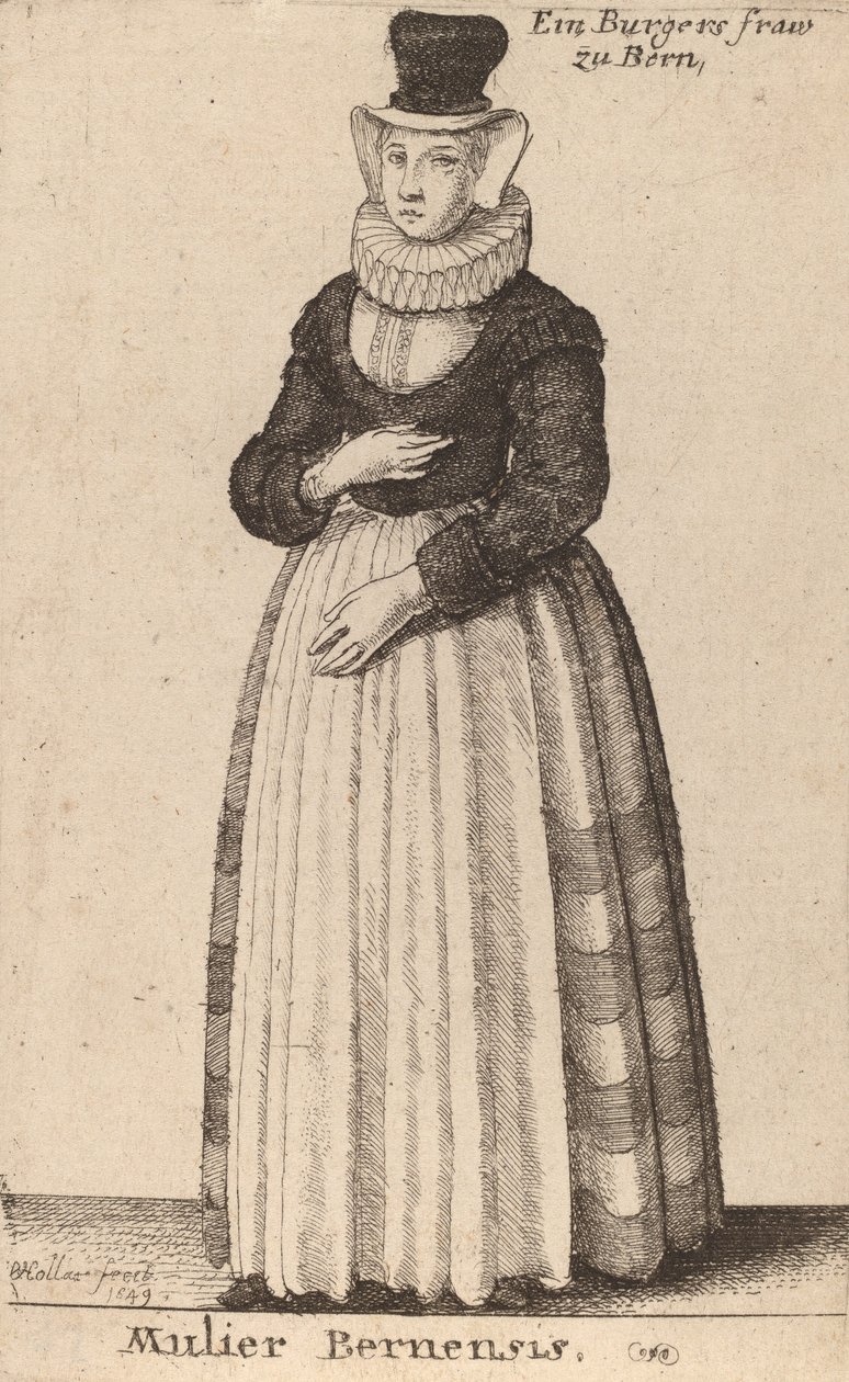 Berner kvinde, 1649. af Wenceslaus Hollar
