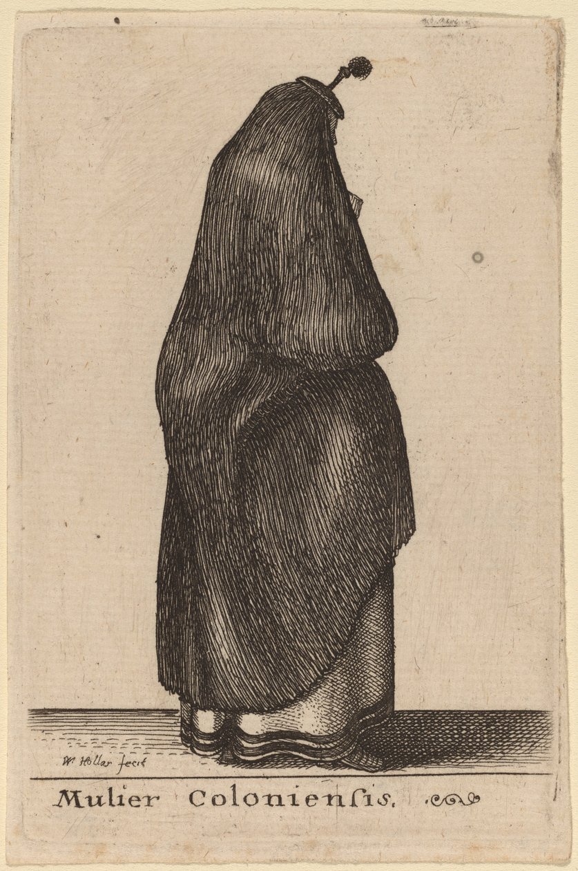 Kvinde fra Köln af Wenceslaus Hollar