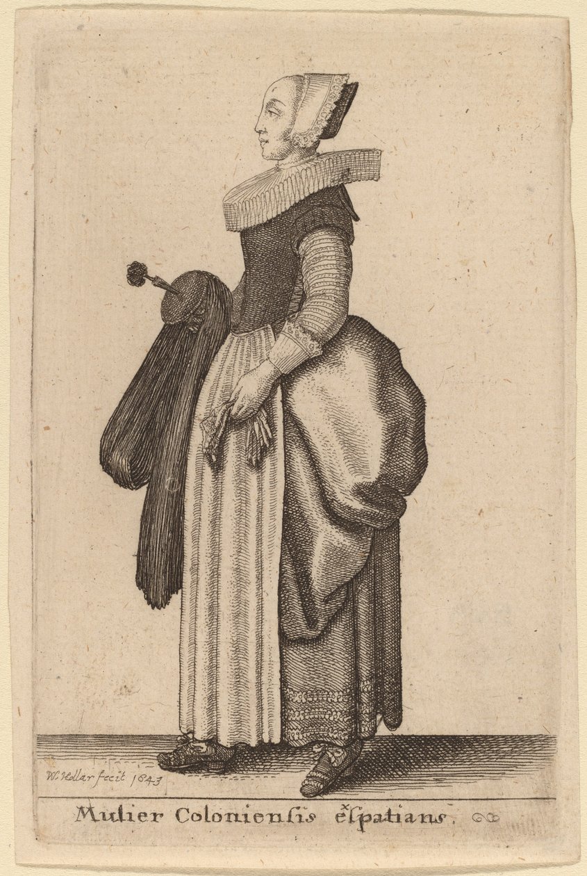 Ekspatisk kvinde fra kolonien af Wenceslaus Hollar