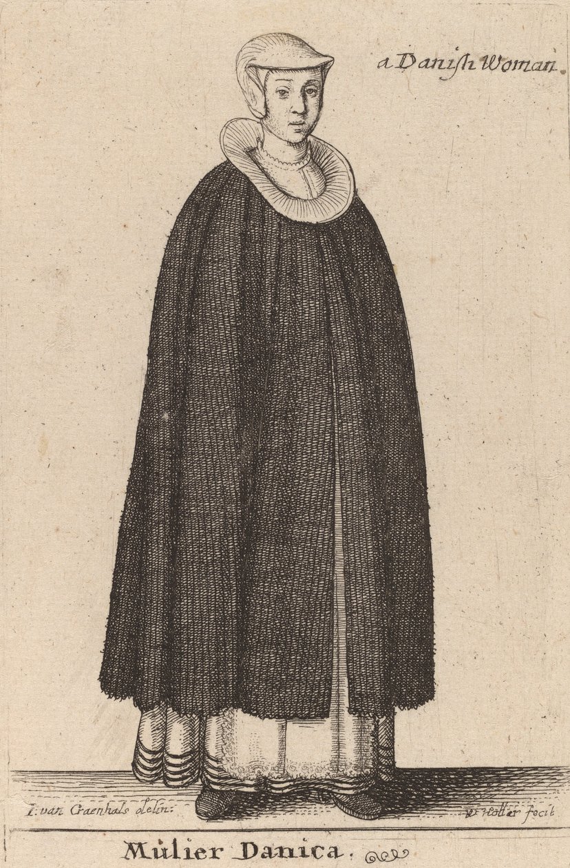En dansk kvinde. af Wenceslaus Hollar