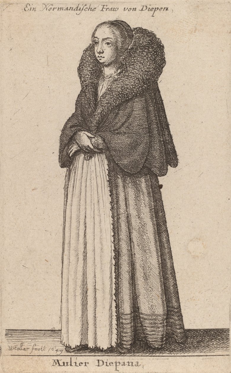 Diepana kvinde, 1649. af Wenceslaus Hollar