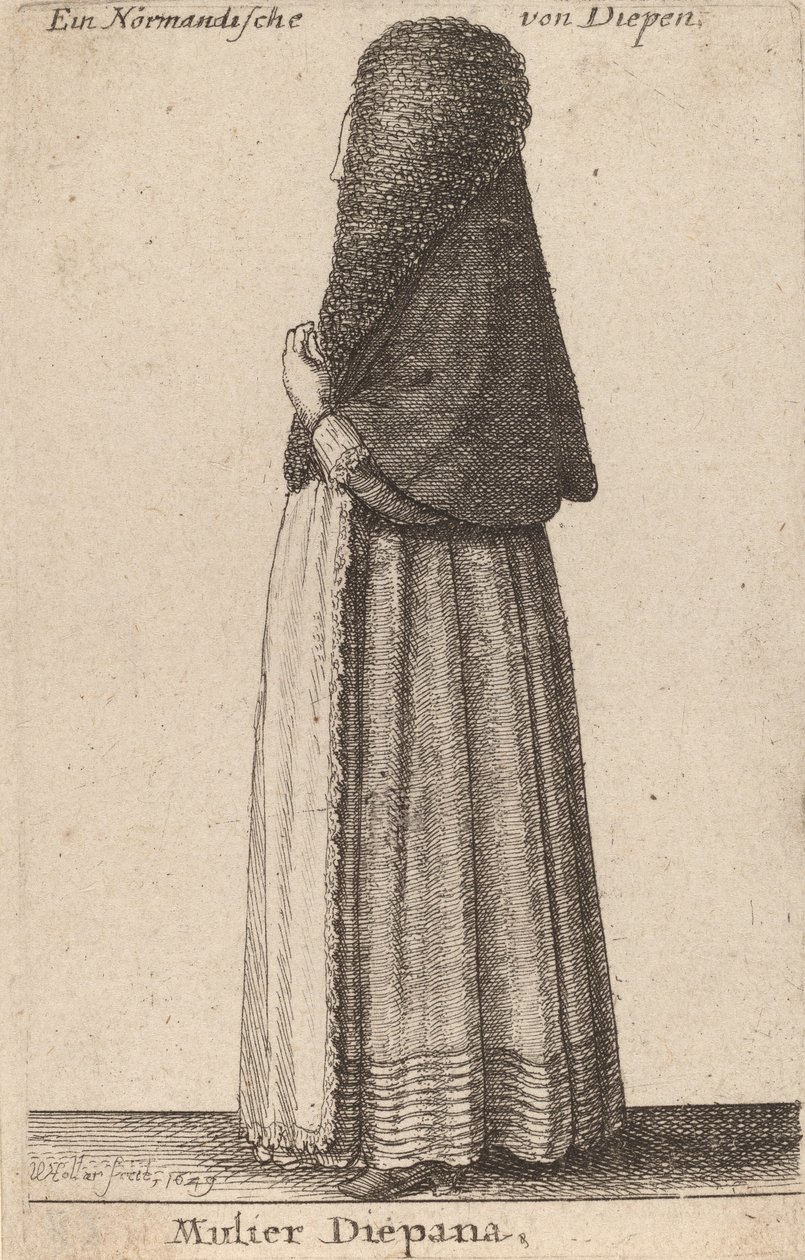 Diepana kvinde, 1649. af Wenceslaus Hollar