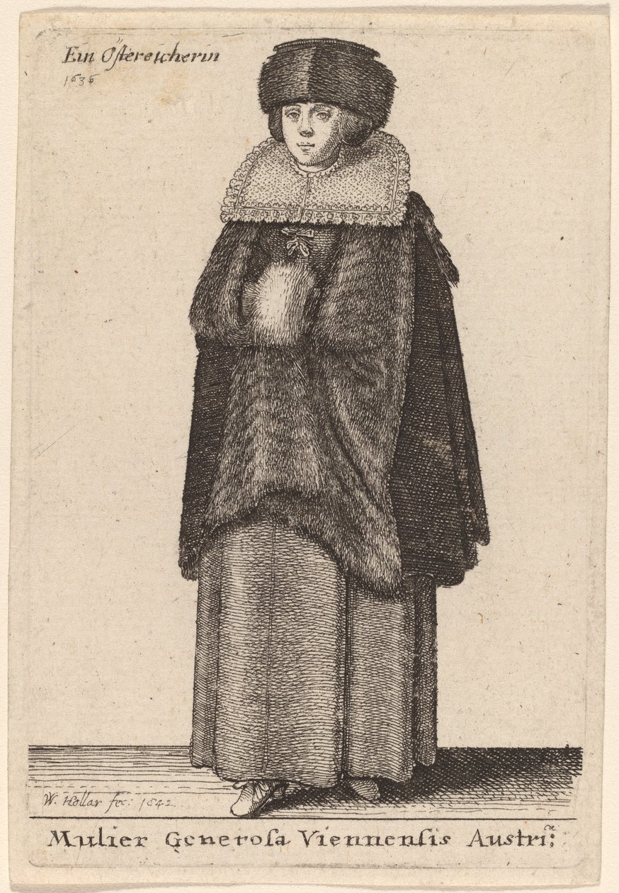 Den generøse kvinde i det sydlige Wien af Wenceslaus Hollar