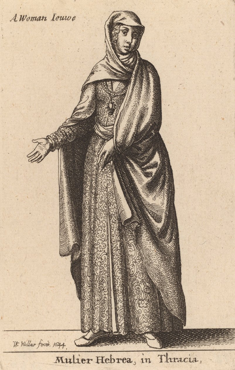 Mulier Hebrea i Thrakien, 1644. af Wenceslaus Hollar