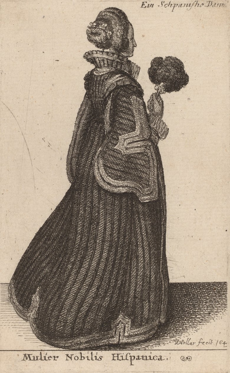 En spansk adelsdame, sandsynligvis 1649. af Wenceslaus Hollar