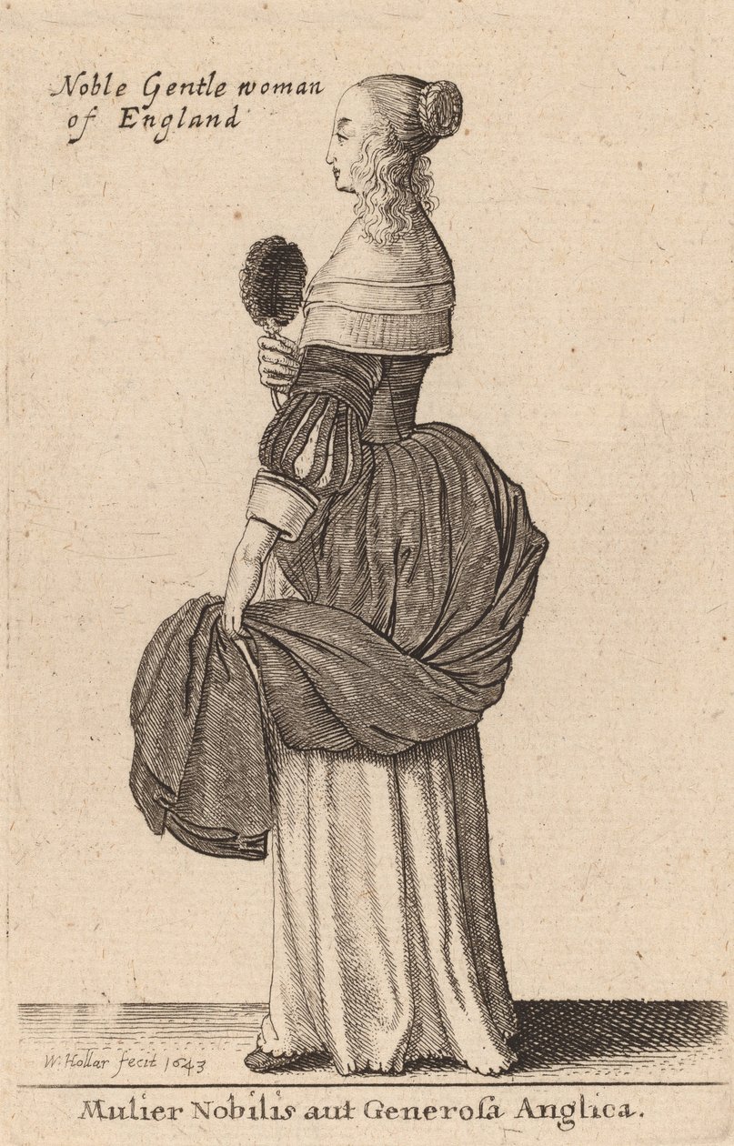 En ædel eller generøs engelsk kvinde, 1643. af Wenceslaus Hollar