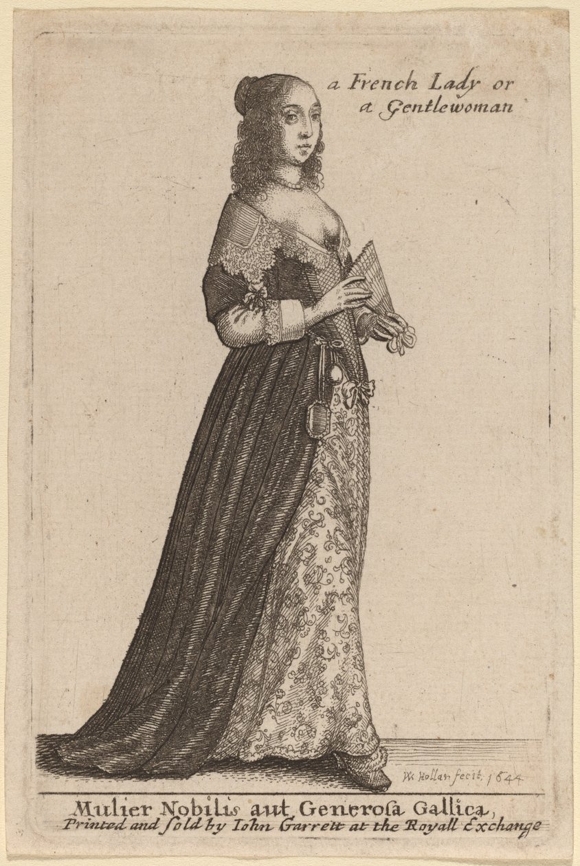 En ædel eller generøs fransk kvinde af Wenceslaus Hollar