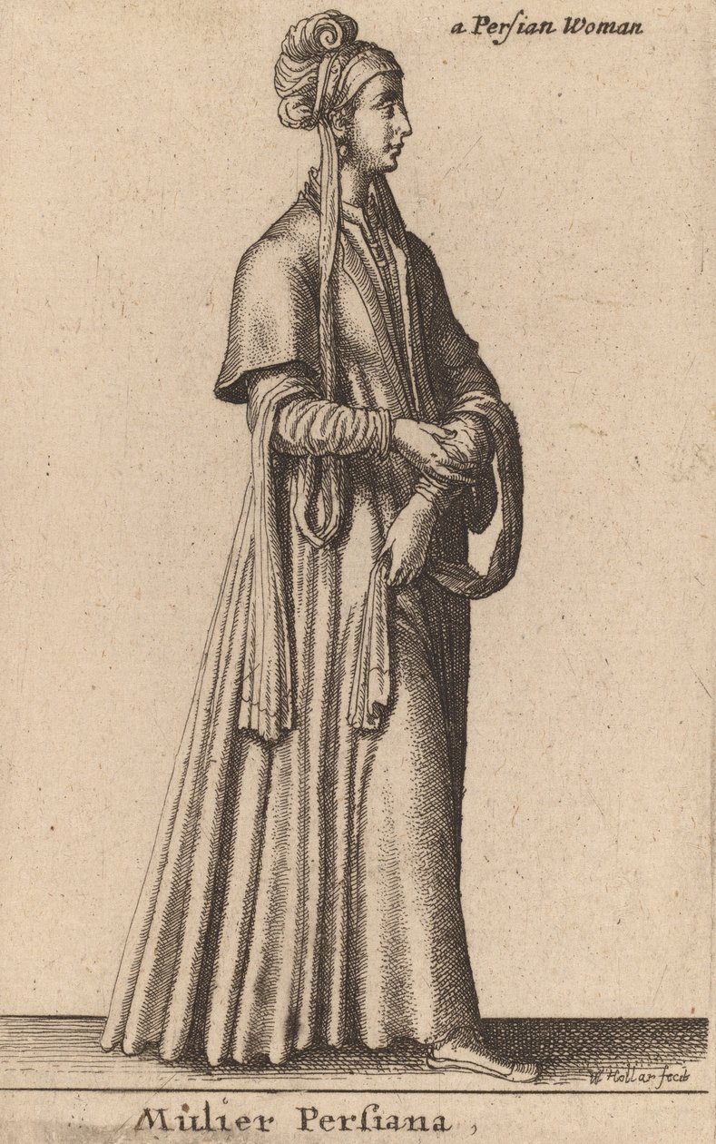 En persisk kvinde. af Wenceslaus Hollar