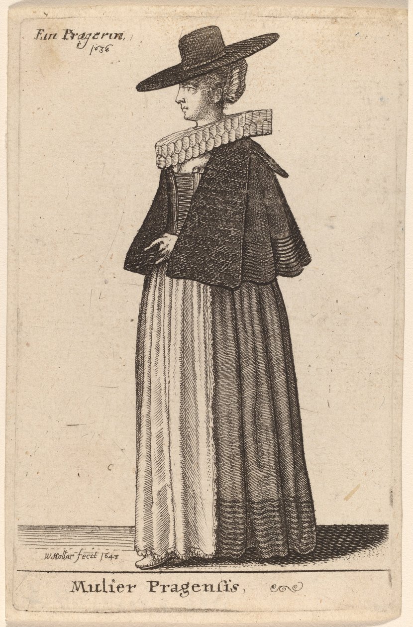 Kvinden fra Prag af Wenceslaus Hollar