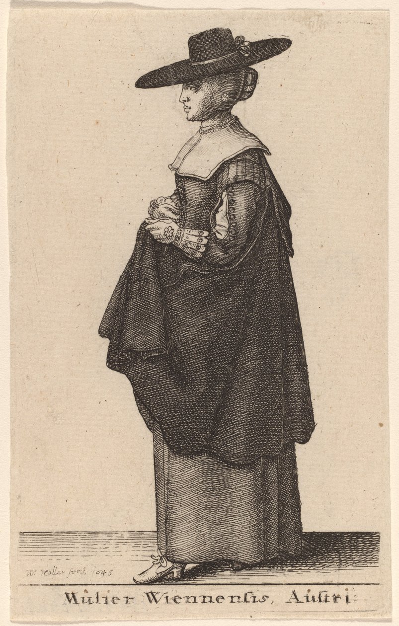 En kvinde fra Wien, Østrig af Wenceslaus Hollar