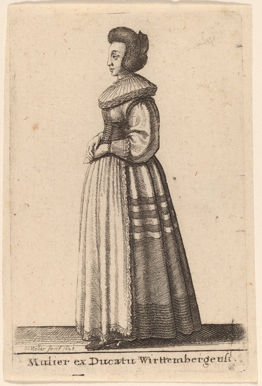 En kvinde fra hertugdømmet Wirttemberg af Wenceslaus Hollar
