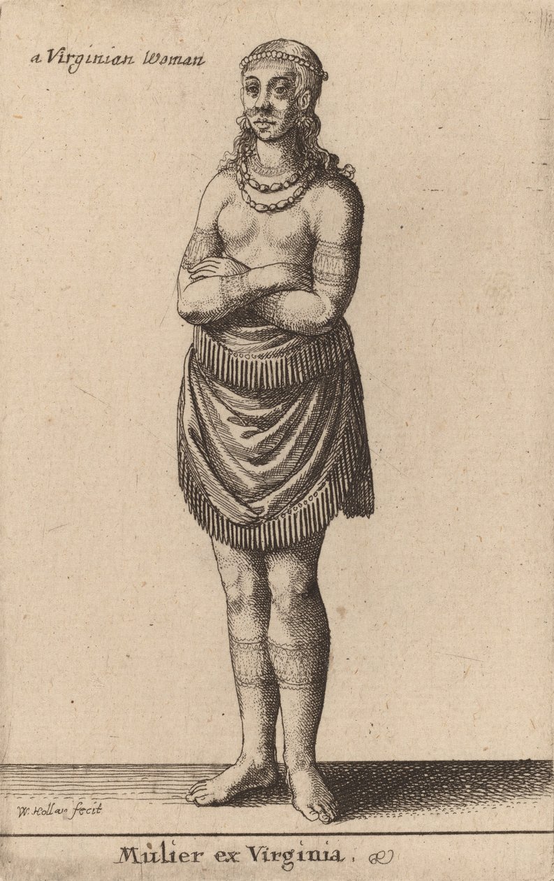 En kvinde fra Virginia. af Wenceslaus Hollar