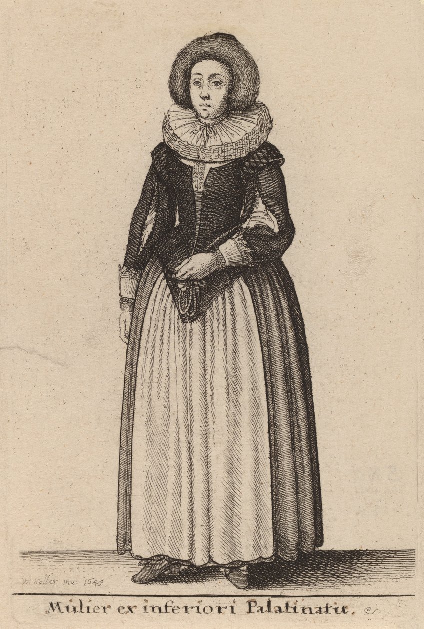 En kvinde fra det ringere Palainatus, 1643. af Wenceslaus Hollar