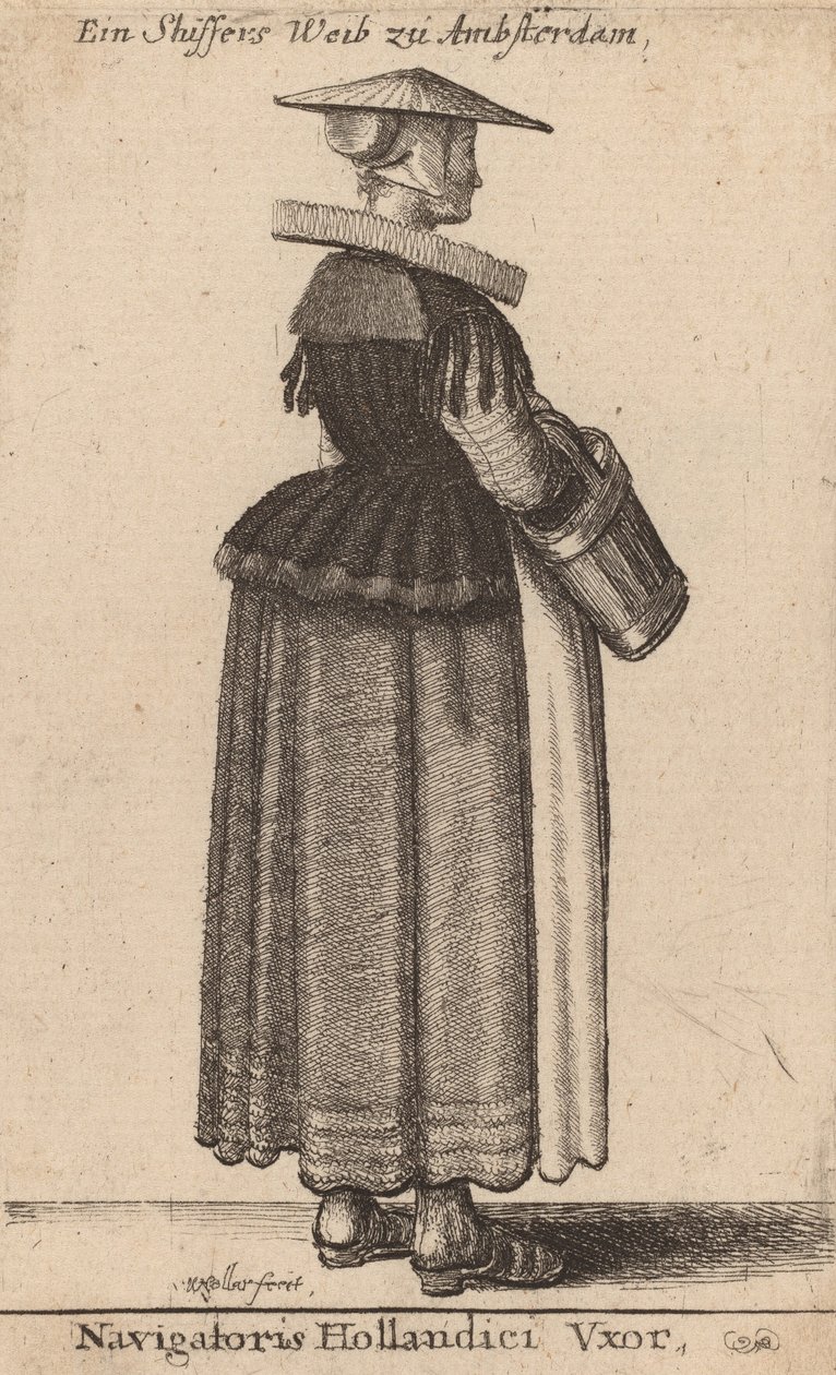 hollandsk navigatørs kone. af Wenceslaus Hollar