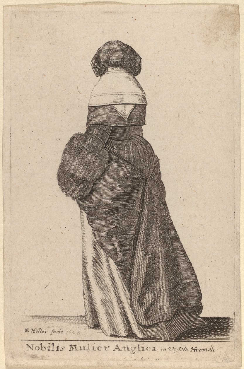En ædel engelsk kvinde, i vinterdragt af Wenceslaus Hollar