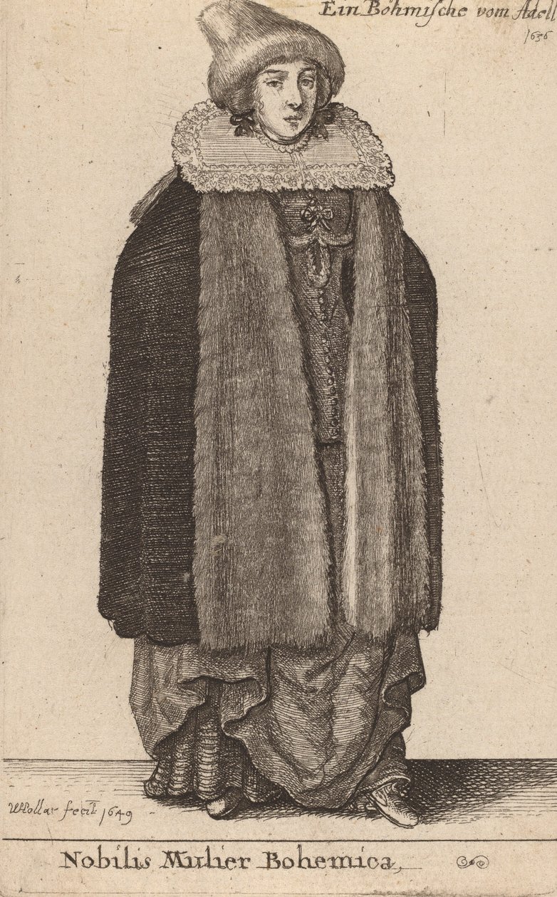 En ædel bøhmisk kvinde, 1649. af Wenceslaus Hollar