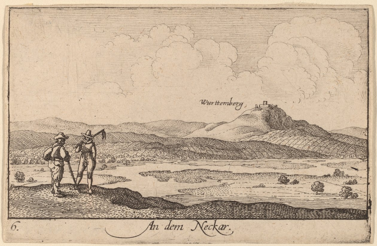 På Neckar af Wenceslaus Hollar