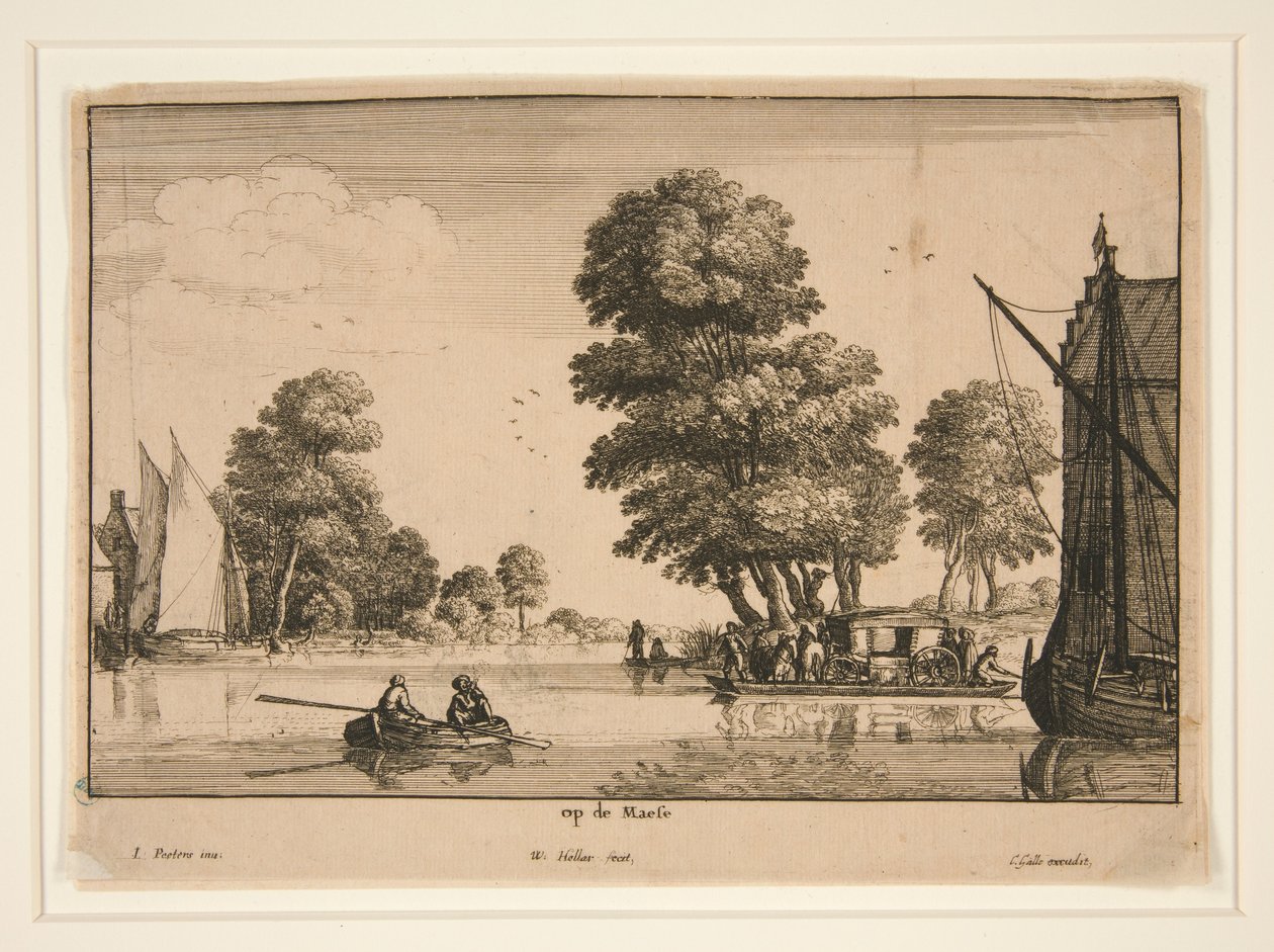 Ved Maas [Flodudsigt] af Wenceslaus Hollar