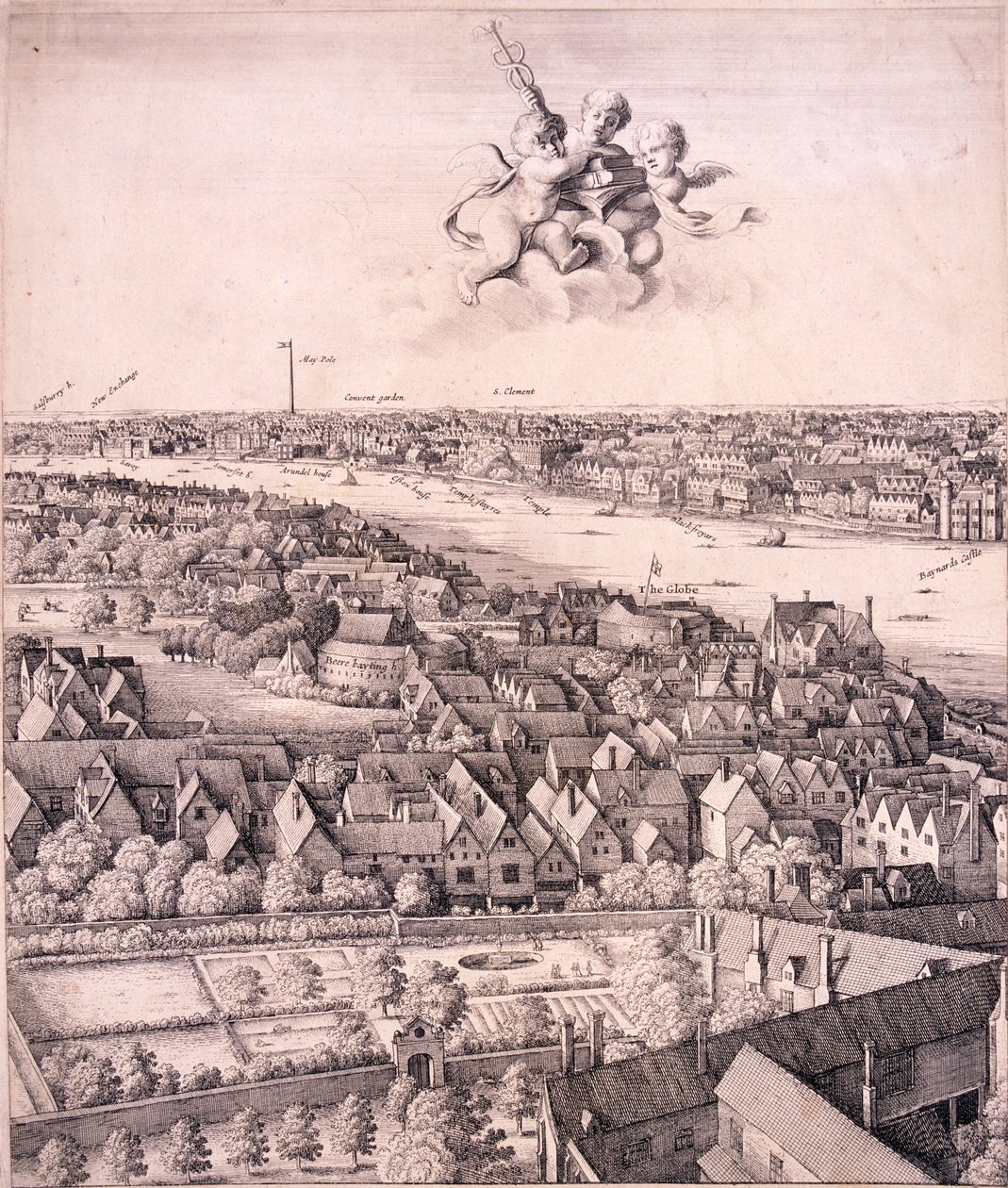 Panoramaudsigt over London, c1670 af Wenceslaus Hollar