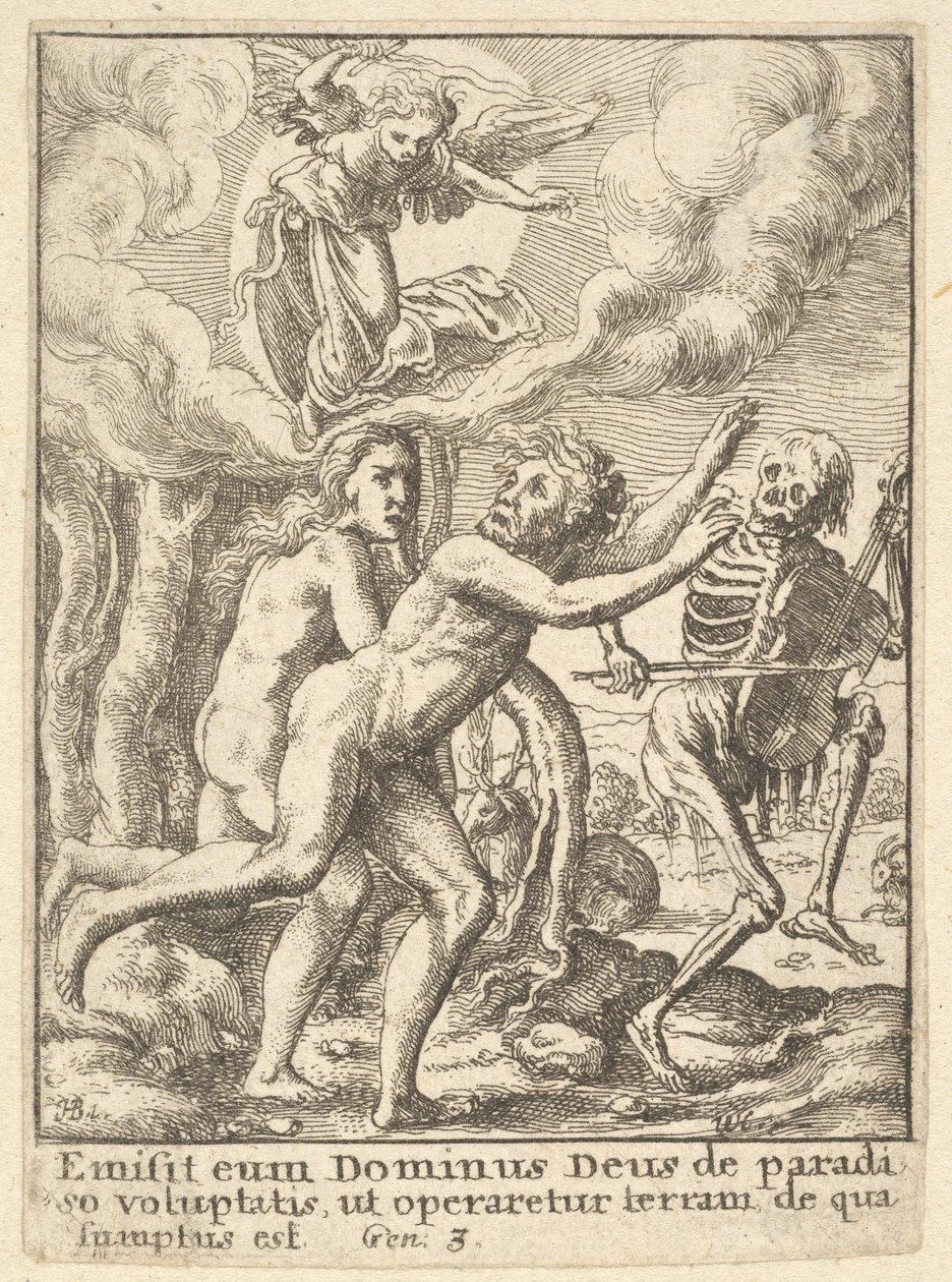 Paradise Lost, fra Dødedansen, 1651. af Wenceslaus Hollar
