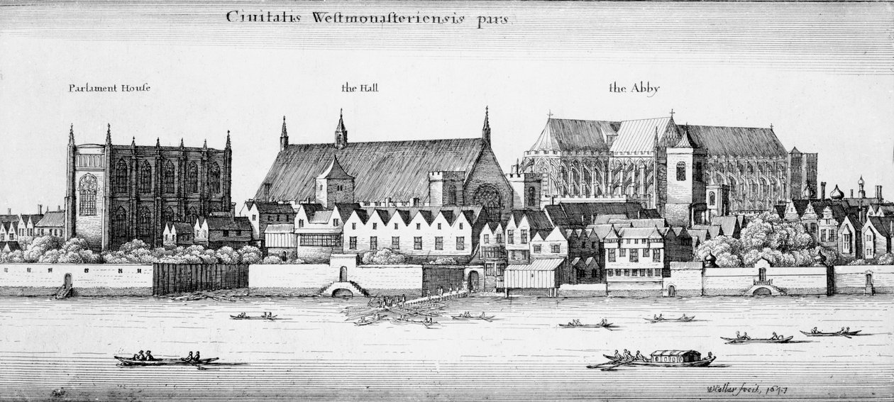 En del af City of Westminster, 1647 af Wenceslaus Hollar
