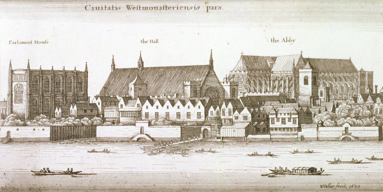 En del af City of Westminster, 1647 af Wenceslaus Hollar