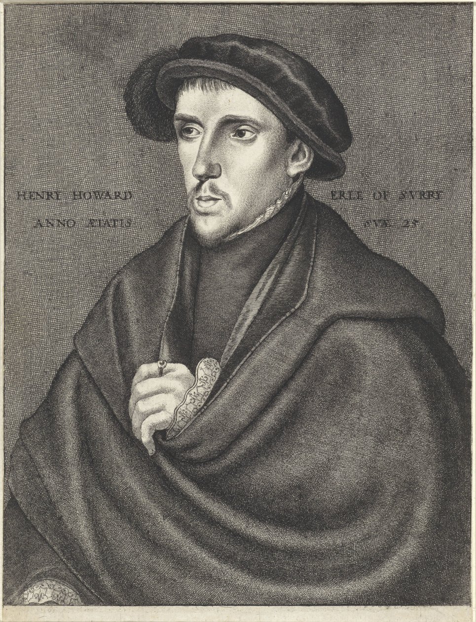 Portræt af Henry Howard, greve af Surrey af Wenceslaus Hollar