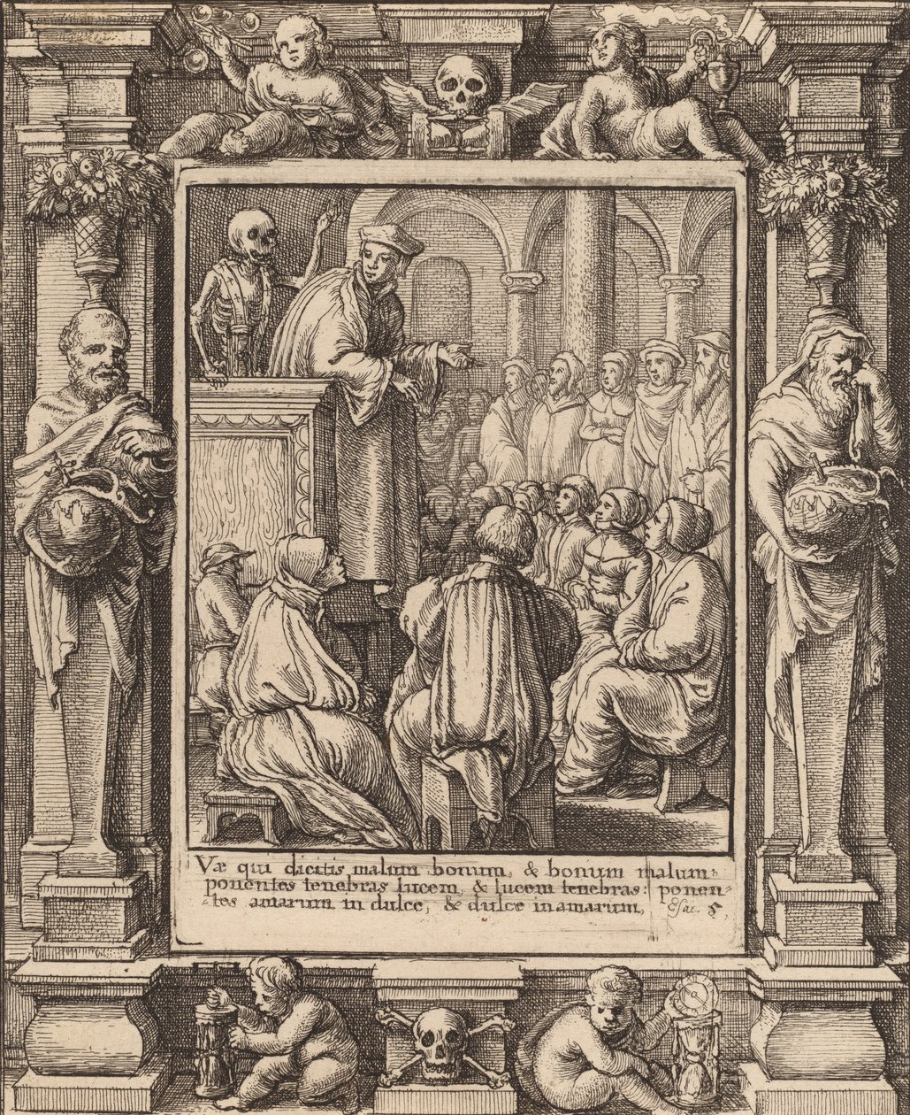 Prædikant, 1651. af Wenceslaus Hollar