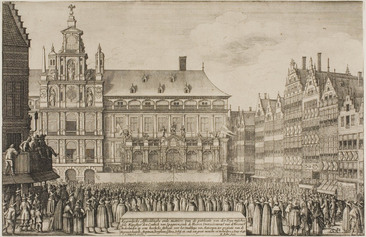 Proklamation af Münster-traktaten af Wenceslaus Hollar
