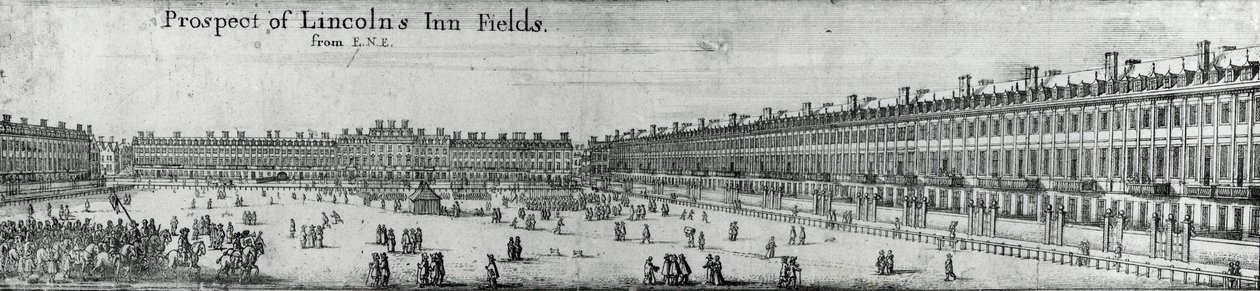 Prospekt af Lincolns Inn Fields, ca. 1650 af Wenceslaus Hollar
