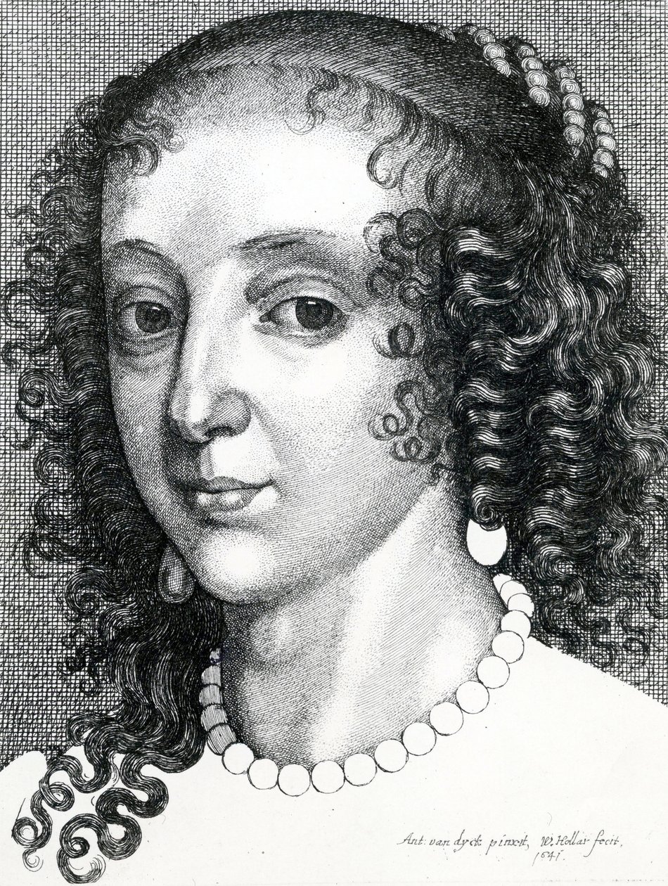 Dronning Henrietta Maria, 1641 af Wenceslaus Hollar