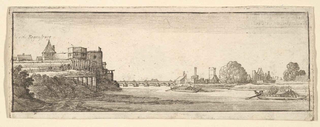 Regensburg, 1652-77. af Wenceslaus Hollar