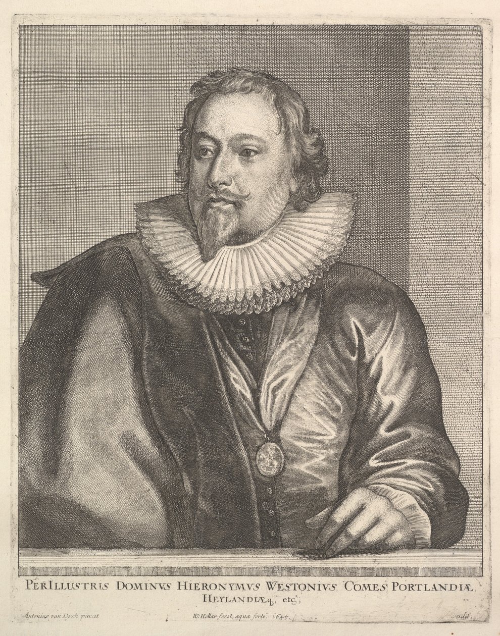 Richard Weston, jarl af Portland, 1645. af Wenceslaus Hollar