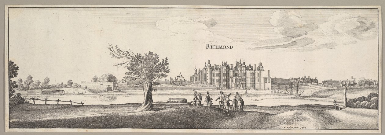 Richmond Palace, 1638. af Wenceslaus Hollar