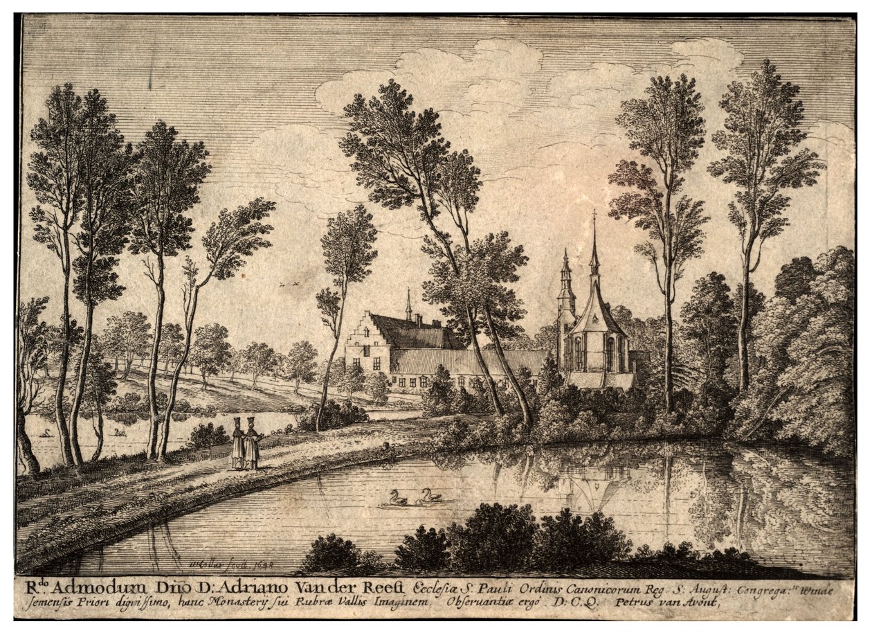 Rothendael kloster. Tilstand 1 af Wenceslaus Hollar