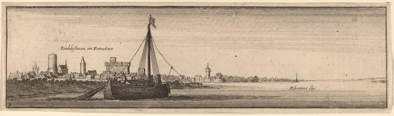 Rudesheim af Wenceslaus Hollar