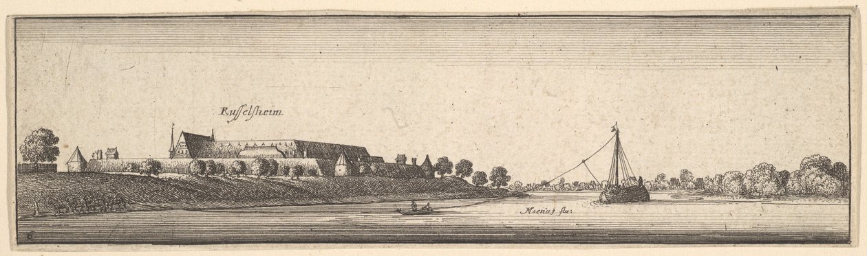 Ruesselsheim, 1642-44. af Wenceslaus Hollar