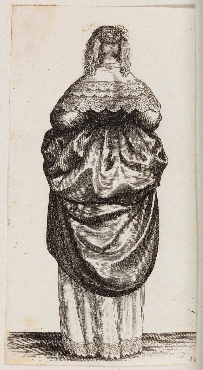Kvinde set bagfra af Wenceslaus Hollar